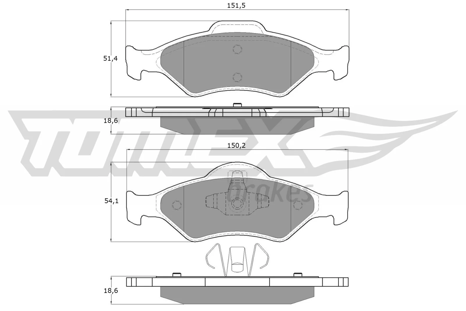 Pastillas de freno 1048308 Fiat/Alfa/Lancia