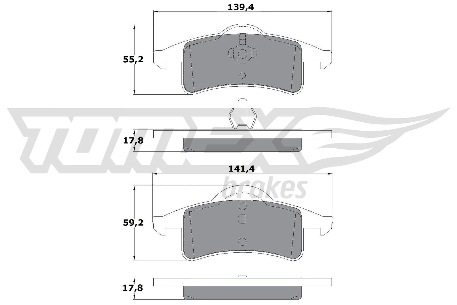 V2013970AD Mitsubishi Pastillas freno traseras