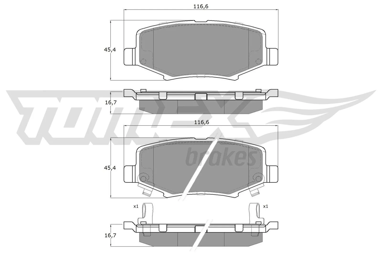 Pastillas de freno traseras 68003776AA Toyota