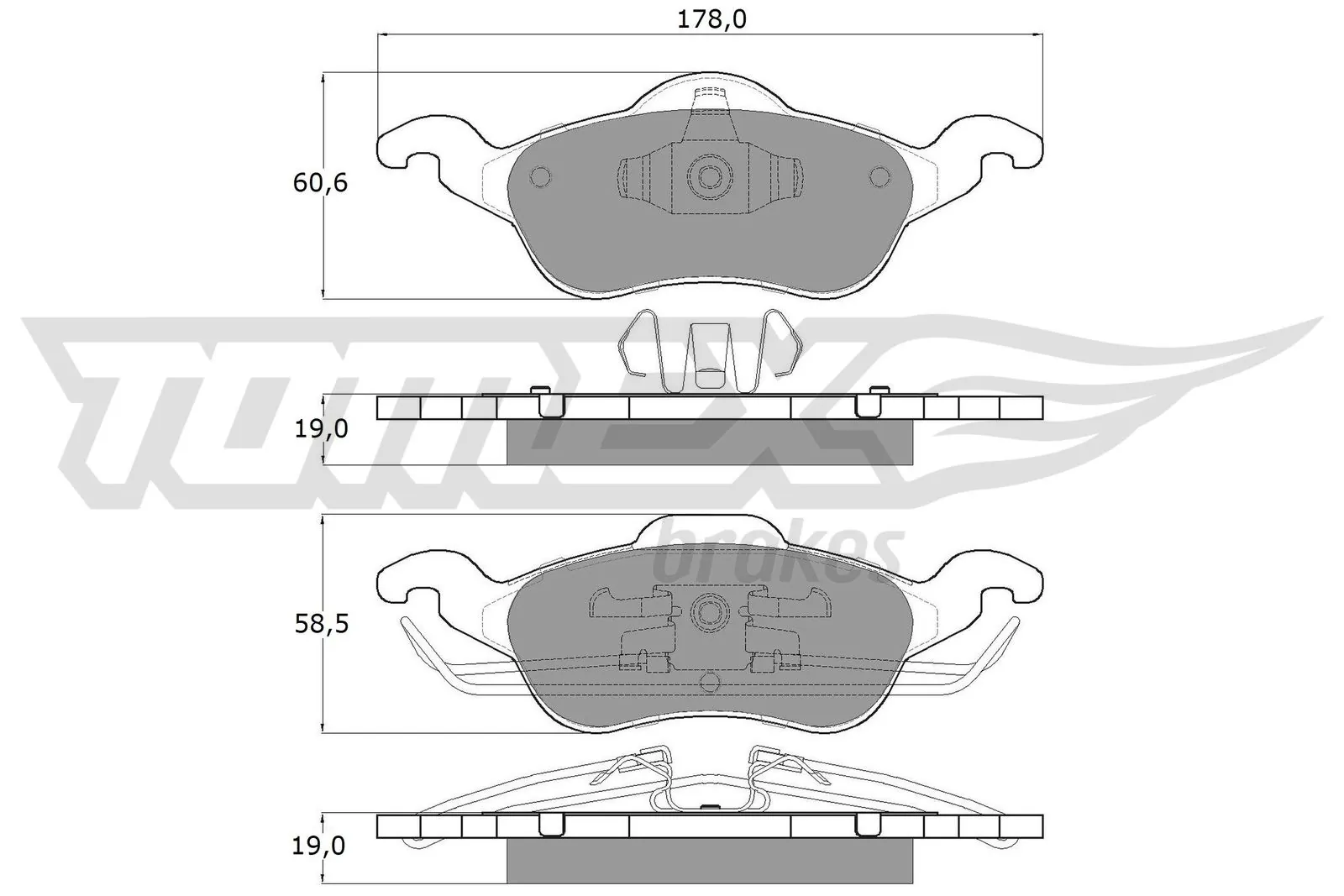 Pastillas de freno para Ford Focus DFW