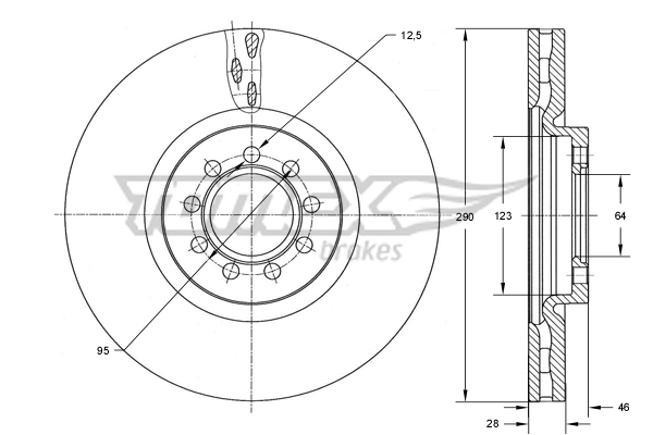 Disco de freno delantero Iveco 960512