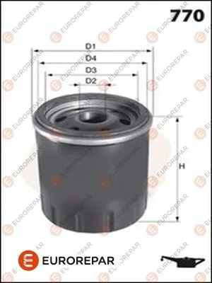 Filtro aceite Citroen 2 CV  (1963-1990)