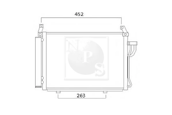 Radiador de aire acondicionado para Hyundai I10  PA