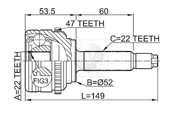 Junta homocinética para Chevrolet Aveo II T250, T255