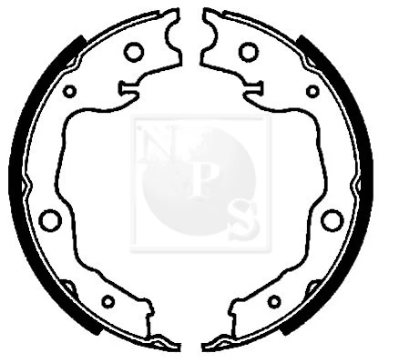 NPS N350N14 zapatas de freno de mano Nissan Tiida