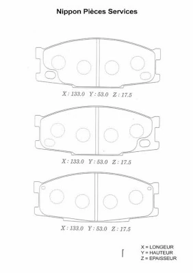 Pastillas delanteras para Mitsubishi Canter VI FE5, FE6