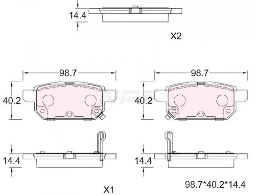 Pastillas freno traseras para Suzuki Swift V AZ