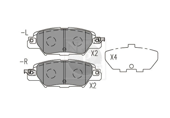 KBY62648Z Mazda Pastillas freno traseras