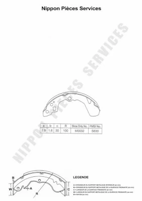 Zapatas de freno para Suzuki Swift  SF413