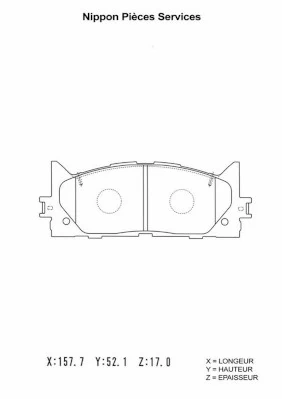 Pastillas delanteras para Toyota Camry VII V50