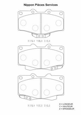 Pastillas delanteras para Toyota Land Cruiser 80 J8