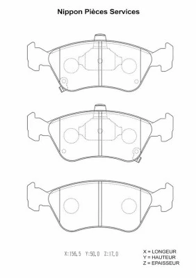 Pastillas delanteras para Toyota Avensis I T22