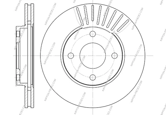 Disco de freno delantero Mercedes 98AX1125B1F