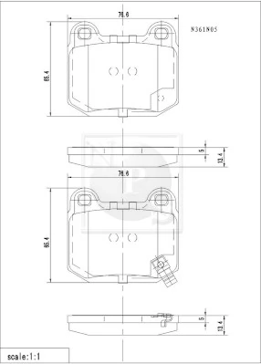 26696FG000 Ford Pastillas freno traseras