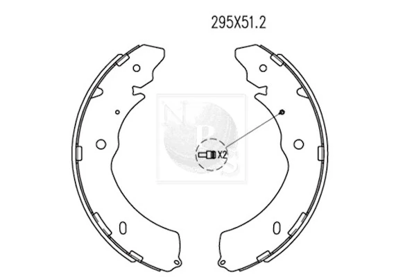 97947802 Isuzu Zapatas de freno de tambor traseras