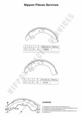Zapatas de freno traseras Necto N1644