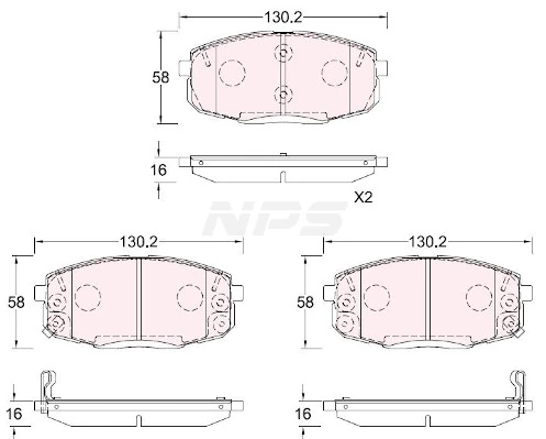 Pastillas delanteras para KIA Cerato II TD