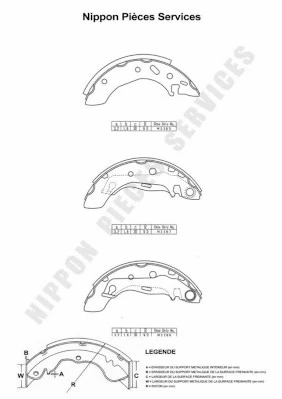  Zapatas de freno Ford Escort 7