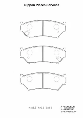 Pastillas delanteras para Suzuki Vitara  ETJA