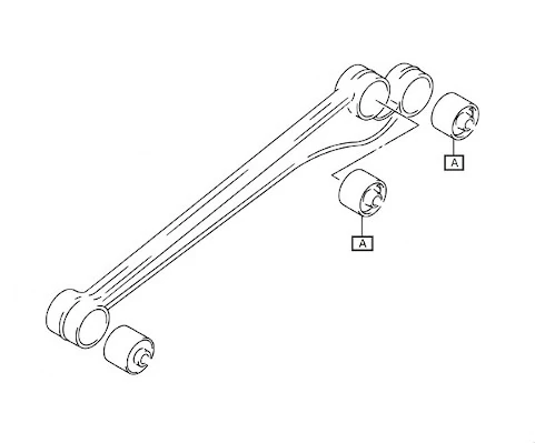 0931912039 General Motors Buje trasero del brazo longitudinal trasero