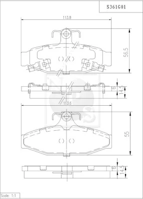 SP1066 Hyundai/Kia Pastillas freno traseras