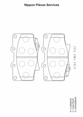Pastillas de freno delanteras Japan Cars C14030