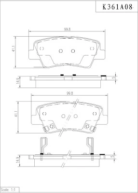 Comprar 48413350C0 Ssang Yong Pastillas de freno traseras