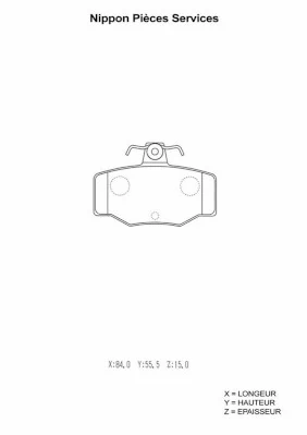  Pastillas de freno traseras Nissan Primera 