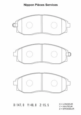 Pastillas delanteras para Hyundai H-1 STAREX Starex A1