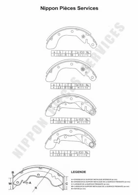 Zapatas de freno EXBS73228 Euroex