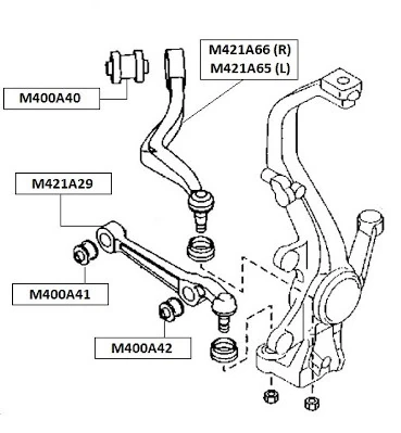 MCF10 Ford Brazo inferior izquierdo/derecho de suspensión delantera