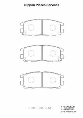 Pastillas de freno traseras 9192180 General Motors