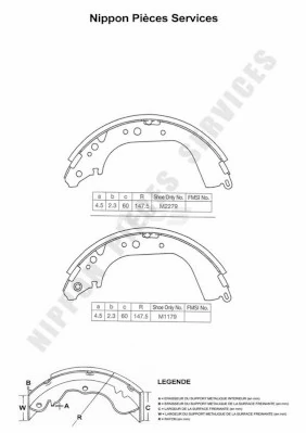 Zapatas de freno traseras Patrol  SUV (1986-1994) original desde 45,07 €