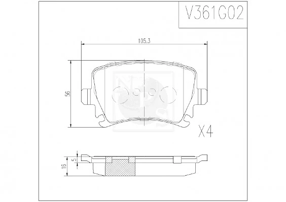 Juego de pastillas de freno Volkswagen Caddy III