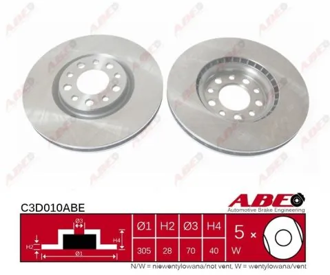 Frenos delanteros ABE C3D010ABE precio, desde 45,01 EUR
