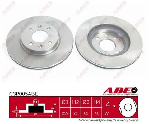 Frenos delanteros ABE C3R005ABE precio, desde 29,21 EUR