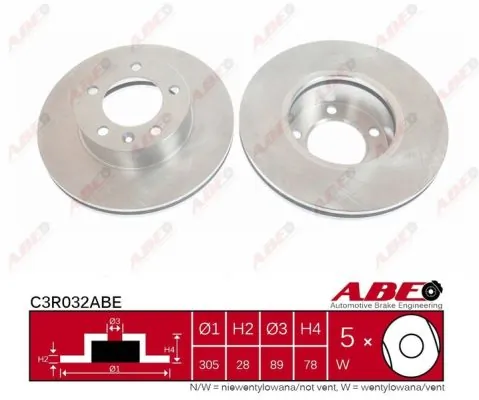 Frenos delanteros ABE C3R032ABE precio, desde 49,17 EUR