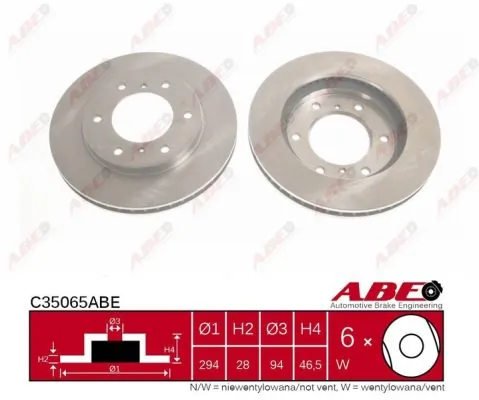 Frenos delanteros ABE C35065ABE precio, desde 55,28 EUR