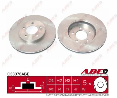 Frenos delanteros ABE C33076ABE precio, desde 59,96 EUR