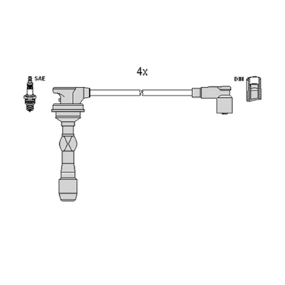 Cables de bujías 941318111318 Magneti Marelli