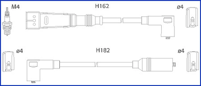 Comprar Juego de cables de alta tensión Volkswagen Golf III 1H5 a bajo precio