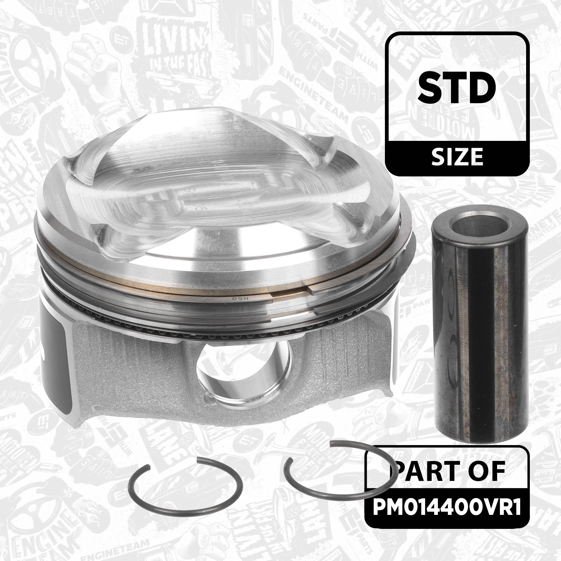 Pistón completo para 1 cilindro, STD Opel 1654514180
