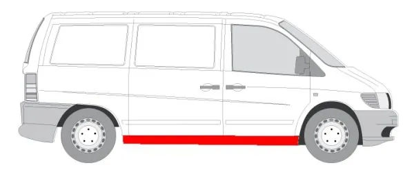 Comprar Umbral de puerta, derecha Mercedes Vito I 638