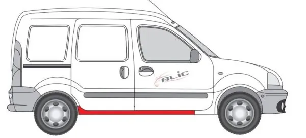 Umbral exterior derecho Renault Kangoo I monovolumen (KC0, KC1) (1998 - 2008) precio, desde 97,50 EUR