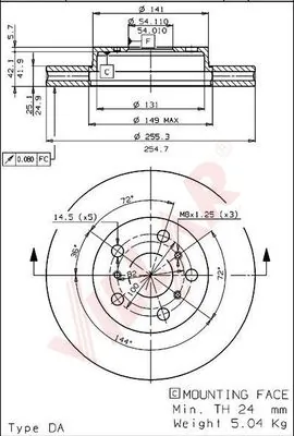 Frenos delanteros Toyota Camry II sedán (V2) (1986 - 1991) precio, desde 40,04 EUR
