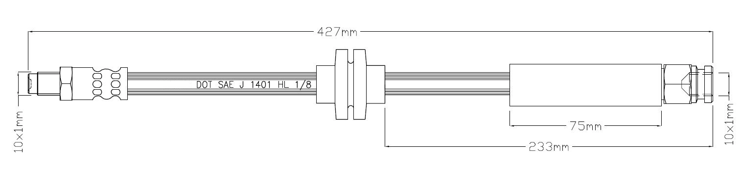 Comprar Tubo flexible de frenos delantero Mito 955