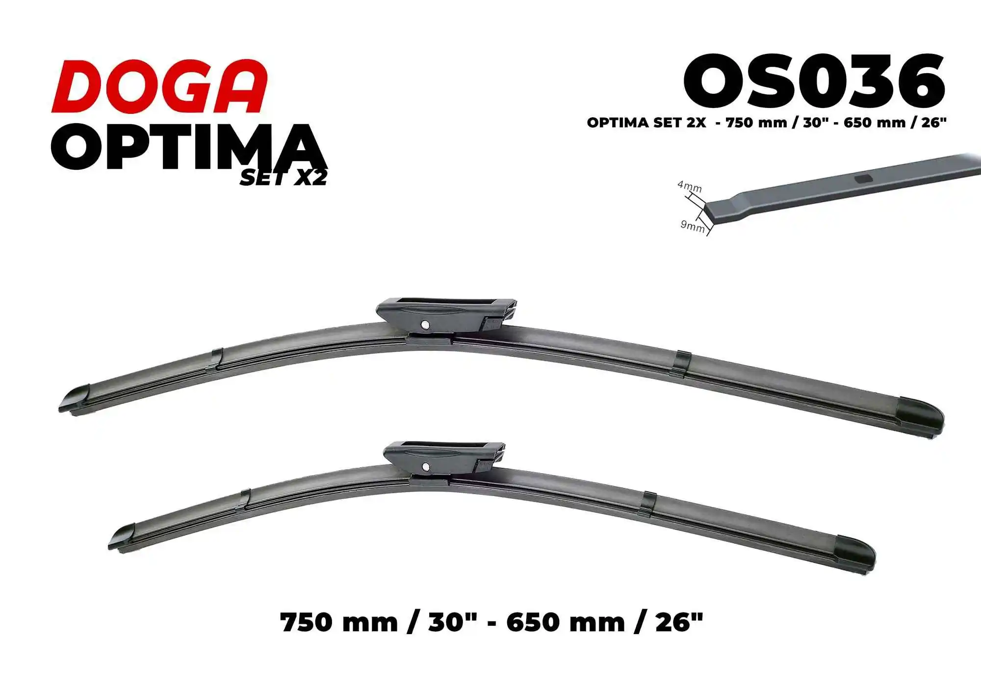 Escobillas Limpiaparabrisas delanteras Renault Scenic III (2009-2016)