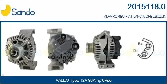 Alternador del motor Fiat Panda II desde 76,96 €
