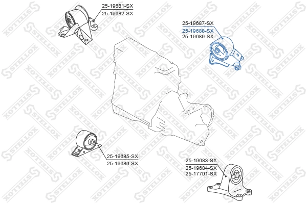  Soporte de motor trasero Nissan X-Trail 