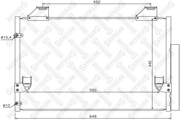 Radiador de aire acondicionado para Toyota Hilux  KUN15
